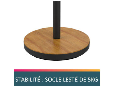 UNiLUX Lampadaire à LED BALY BAMBOO, dimmable, noir-bambou