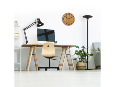 UNiLUX Lampadaire à LED BALY BAMBOO, dimmable, noir-bambou