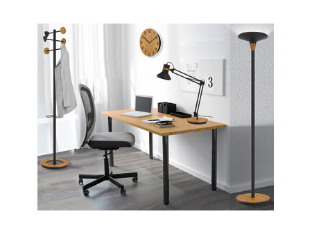 UNiLUX Lampe de bureau à LED BAYA BAMBOO, noir - bambou