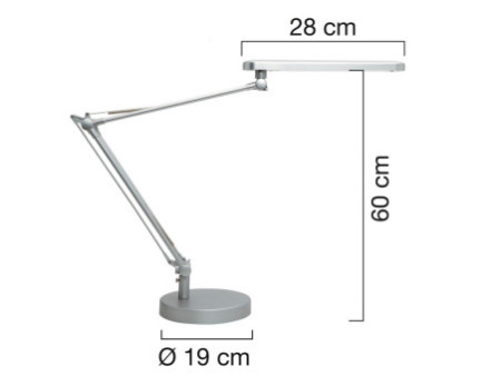 UNiLUX Lampe de bureau à LED MAMBO LED 2.0, gris métallisé