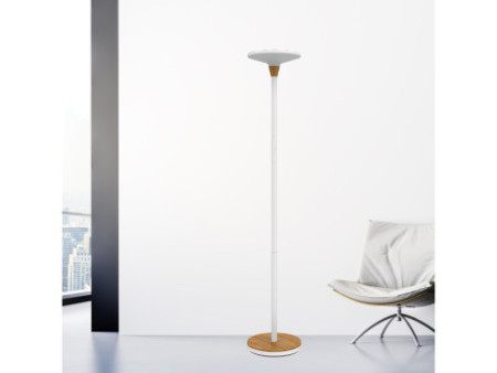 UNiLUX Lampadaire à LED BALY BAMBOO, dimmable, blanc-bambou