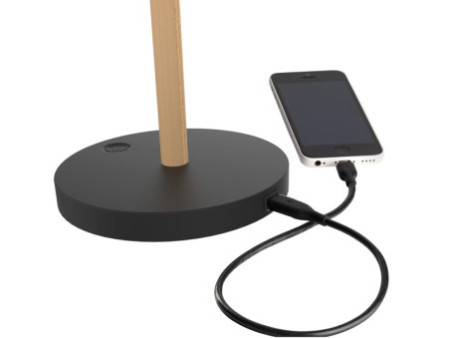 UNiLUX Lampe de bureau à LED VICKY, dimmable, hêtre/noir