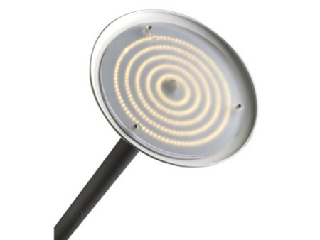 UNiLUX Lampadaire à LED PRYSKA, dimmable, hêtre/noir