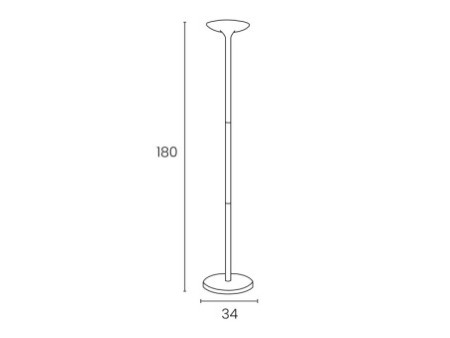 UNiLUX Lampadaire à LED PRYSKA, dimmable, hêtre/noir
