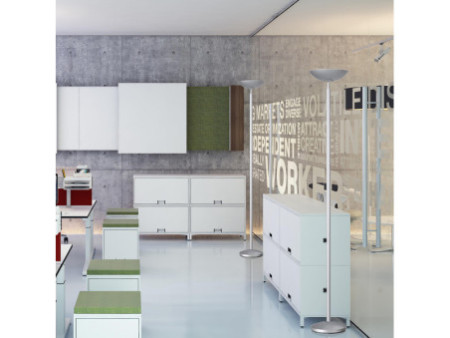 UNiLUX Lampadaire à LED DELY 2.0, dimmable, gris métallisé
