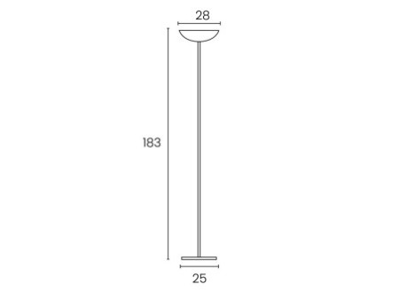 UNiLUX Lampadaire à LED DELY 2.0, dimmable, chromé