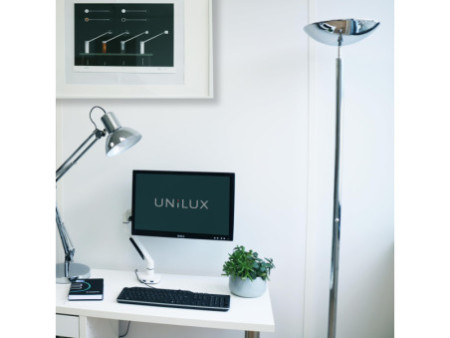 UNiLUX Lampadaire à LED DELY 2.0, dimmable, chromé