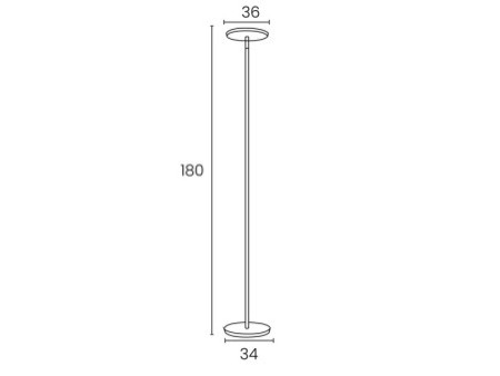 UNiLUX Lampadaire à LED LEDDY, hauteur: 1.800 mm, blanc