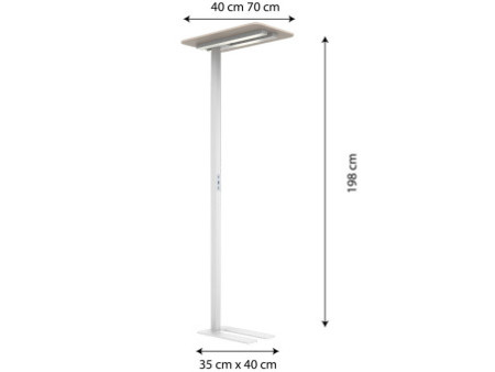 UNiLUX Lampadaire à LED NEXUS, avec plaque de feutre, blanc