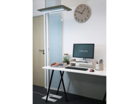 UNiLUX Lampadaire à LED NEXUS, avec plaque de feutre, blanc