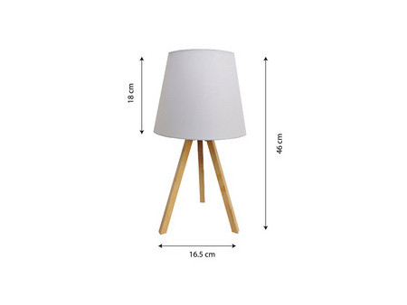 UNiLUX Lampe de table à LED KATY, blanc / bambou