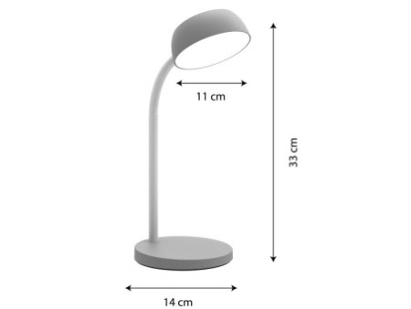 UNiLUX Lampe de bureau à LED TAMY, gris