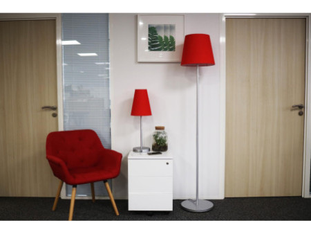 UNiLUX Lampadaire à LED AMBIANCE 2.0, hauteur: 1,55 m, rouge