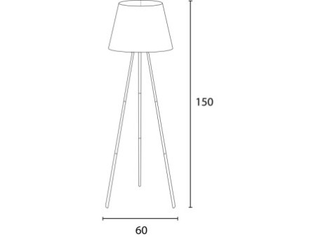 UNiLUX Lampadaire à LED ARKA, hauteur: 1,50 m, blanc