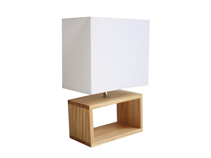 UNiLUX Lampe de bureau LED DEKO, blanc / bois