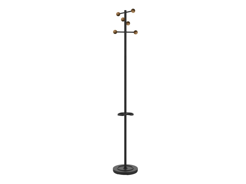 UNiLUX Portemanteau WELCOME WOOD, 6 crochets, noir