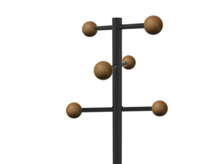 UNiLUX Portemanteau WELCOME WOOD, 6 crochets, noir