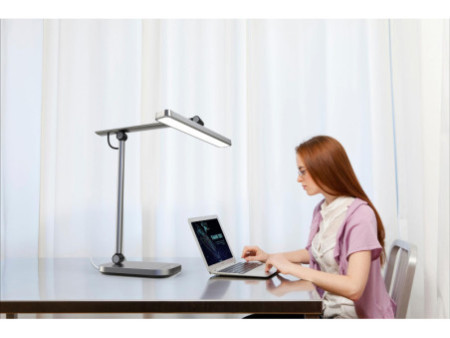 UNiLUX Lampe de bureau LED PURELINE, gris métal