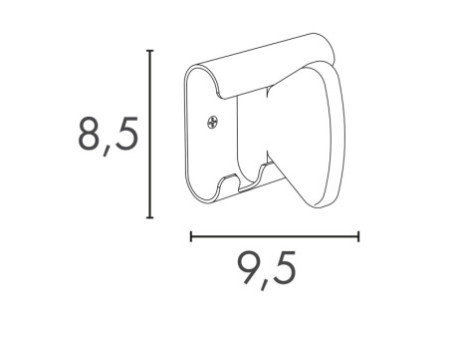 UNILUX Patères / Porte-manteau AURORA, 1 patère
