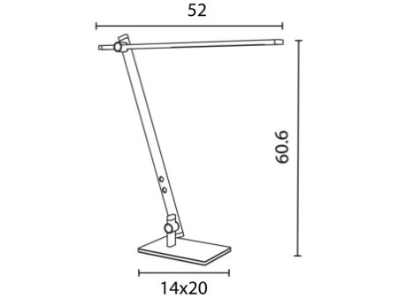 UNILUX Lampe LED de bureau LUMILIGHT, socle, noir