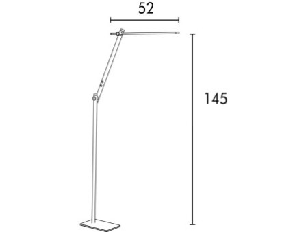 UNILUX Lampe LED sur pied LUMILIGHT, Hauteur: 1.600 mm, noir