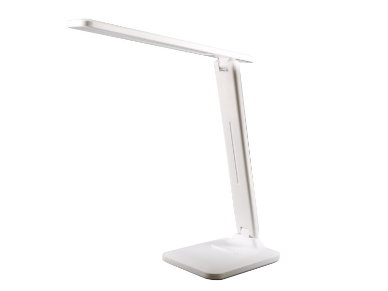 UNiLUX Lampe de bureau à LED et batterie HALO, pied, blanc