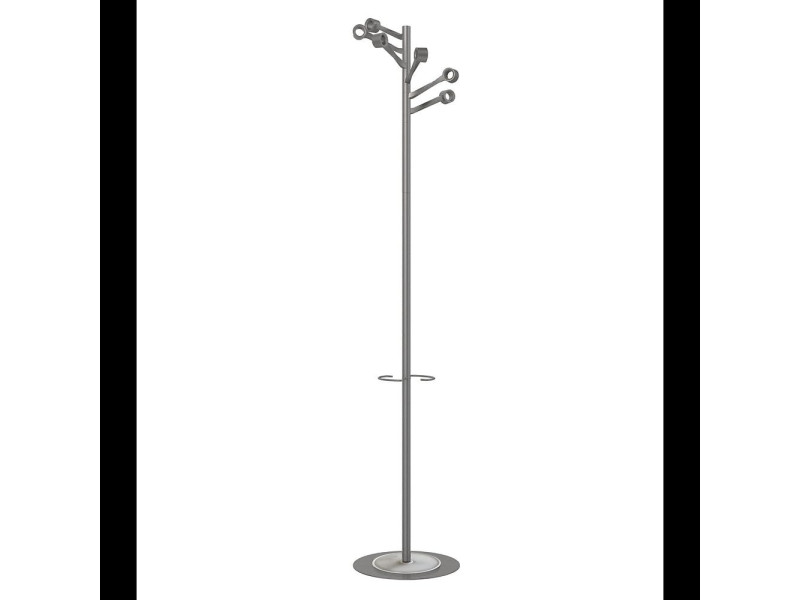 UNiLUX Portemanteau BOURGEON, (H)1.740 mm, gris métallisé