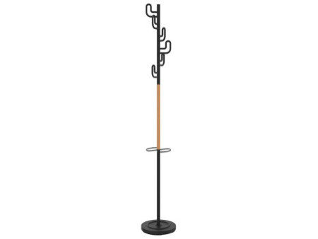 UNiLUX Portemanteau CALIFORNIA, hauteur: 1.750 mm, noir/bois