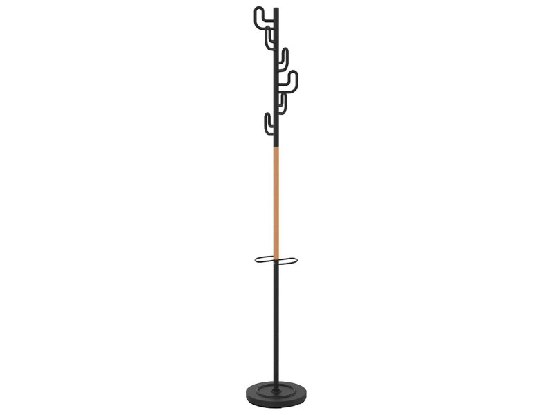 UNiLUX Portemanteau CALIFORNIA, hauteur: 1.750 mm, noir/bois