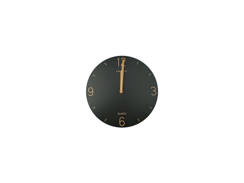 UNiLUX Horloge murale à quartz SAVANA, diamètre 300 mm, noir