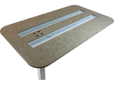 UNiLUX Lampe de bureau à LED INCLINEA, argent/blanc