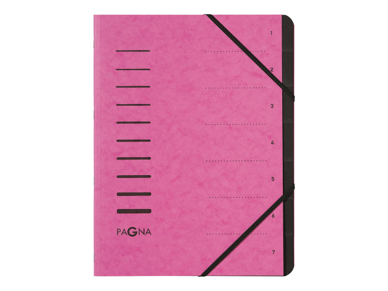 PAGNA Trieur 'Sorting File', 7 ml compartiments, rose foncé