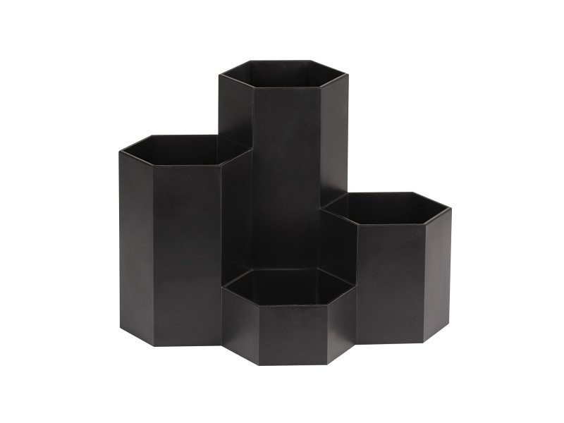 WEDO Multipot HONEYCOMB, 4 compartiments, PP, noir