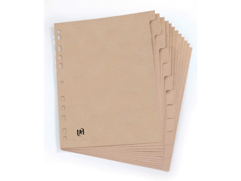 Oxford Intercalaires Touareg, uni, 12 touches, format A4