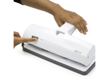 RAPESCO Perforateur quatre trous ALU 40, 40 feuilles, blanc