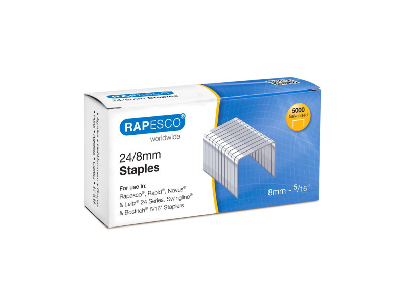 RAPESCO Agrafes 24/8, 5.000 pièces, galvanisé
