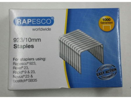 RAPESCO Agrafes 923/10, 1.000 pièces, galvanisé
