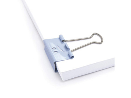 RAPESCO Pince double clip, (L)32 mm, bleu clair, émoticône
