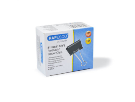 RAPESCO Pinces double clip, largeur: 41 mm, noir