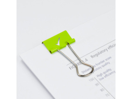 RAPESCO Pince double clip, (L)19 mm, vert, coche, 80 pièces