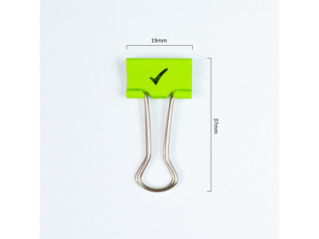 RAPESCO Pince double clip, (L)19 mm, vert, coche, 80 pièces