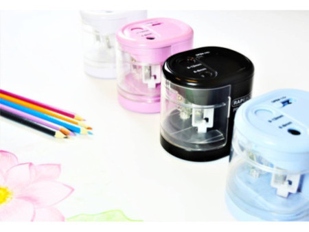 RAPESCO Taille-crayon électrique double PS12-USB, noir