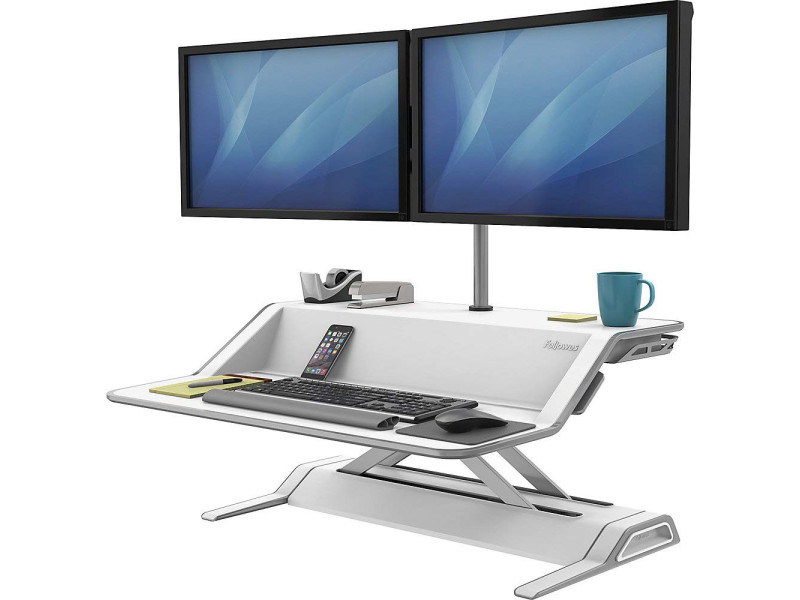 Fellowes Station de travail assis-debout Lotus, blanc