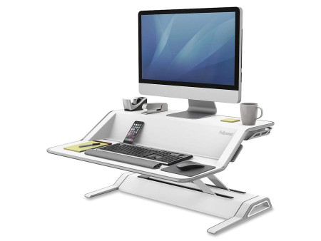 Fellowes Station de travail assis-debout Lotus, blanc