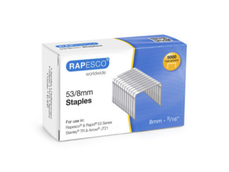RAPESCO Agrafe Optima 53/8, 5.000 pièces, galvanisé