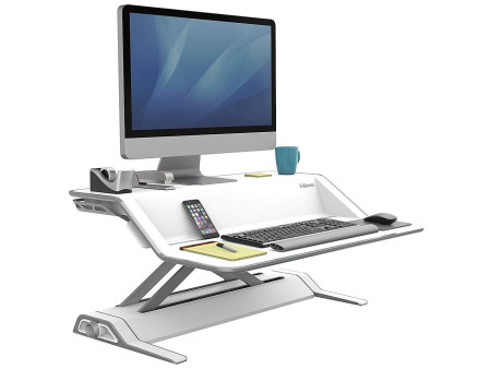 Fellowes Station de travail assis-debout Lotus, blanc