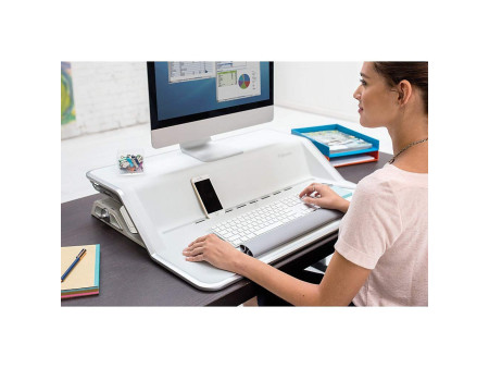 Fellowes Station de travail assis-debout Lotus, blanc