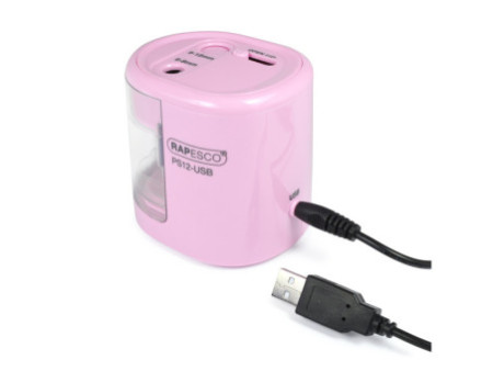 RAPESCO Taille-crayon électrique double PS-12-USB, rose
