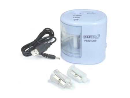 RAPESCO Taille-crayon électrique double PS-12-USB, bleu