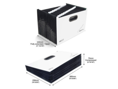 RAPESCO Trieur à soufflets SupaFile Plus, A4+, blanc
